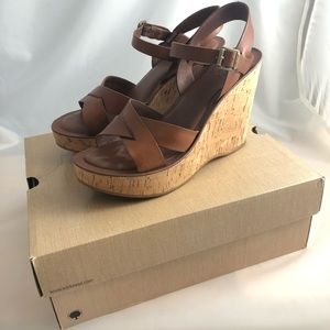 Kork-Ease Bette Wedge in Rust and Cork